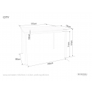 Стол обеденный SIGNAL CITY дуб артизан/черный 110/75